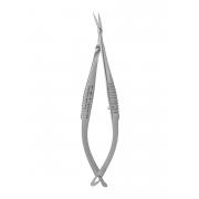 Vannas-Tübingen  spring scissors - angled up, sharp, 9.5 cm, 5 mm cutting edge