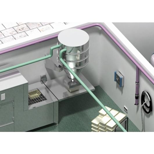 DustControl bedding dispenser silo