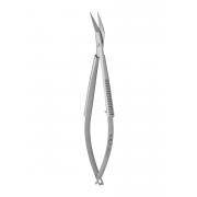 Noyes spring scissors - angled up, sharp, 12 cm, 14 mm cutting edge