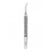 Round handled suture tying forceps - curved, 10.5 cm